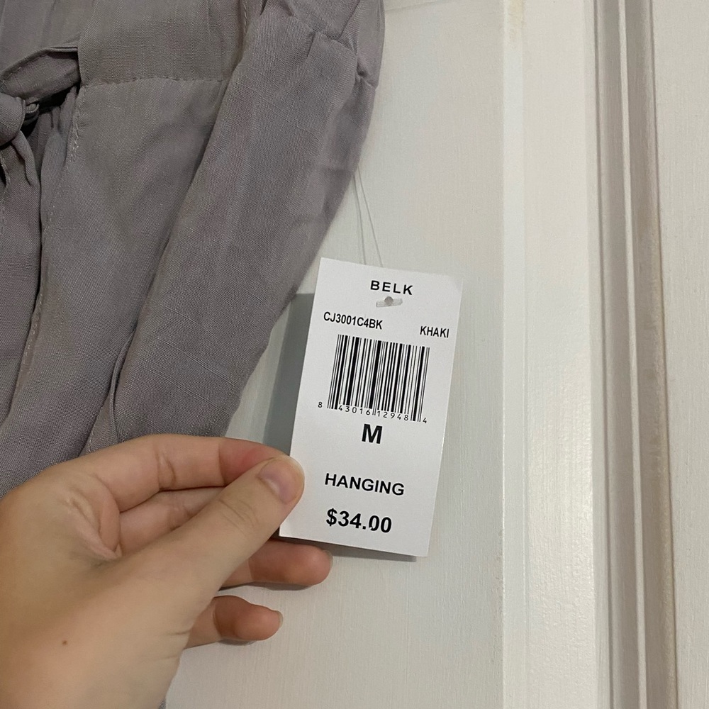 NWT Belk Indigo Rein Grey Front Tie Shorts - Picture 6 of 8